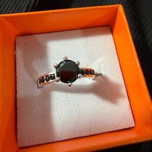 Black stone ring size 5